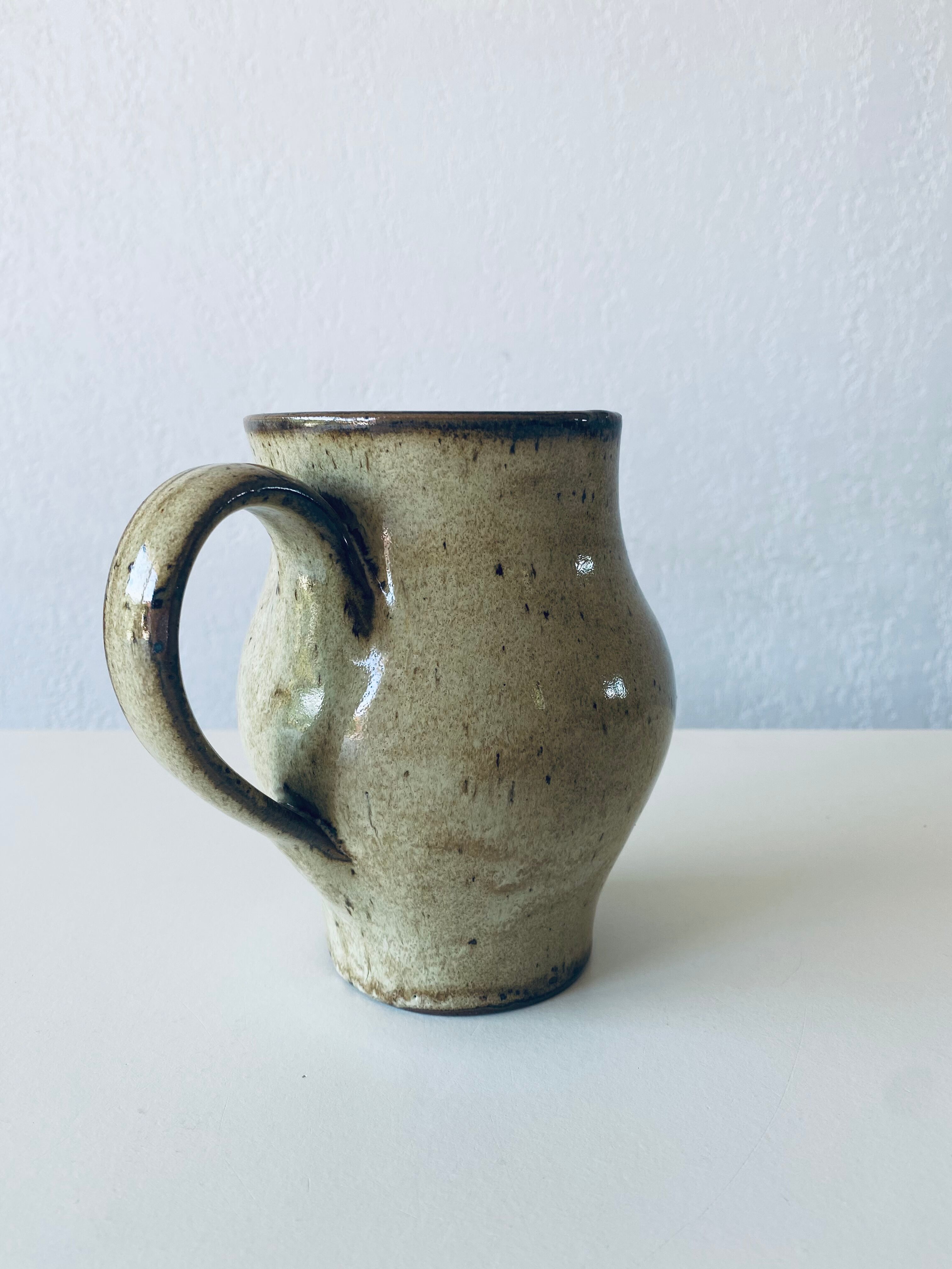 Pichet zoomorphe hibou en grès vintage