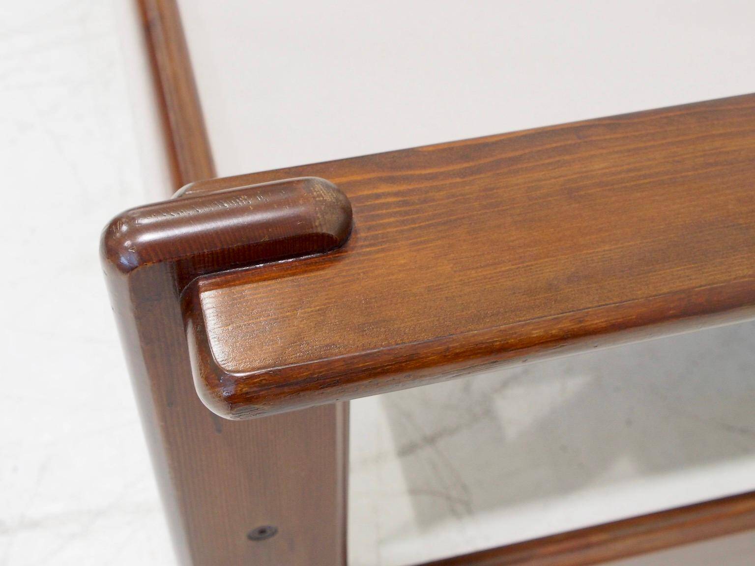 Brazilian walnut sofa and mid-century fabric