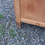 Commode en chêne pieds compas 4 tiroirs, 1950