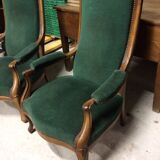 Pair of voltaire noyer armchair