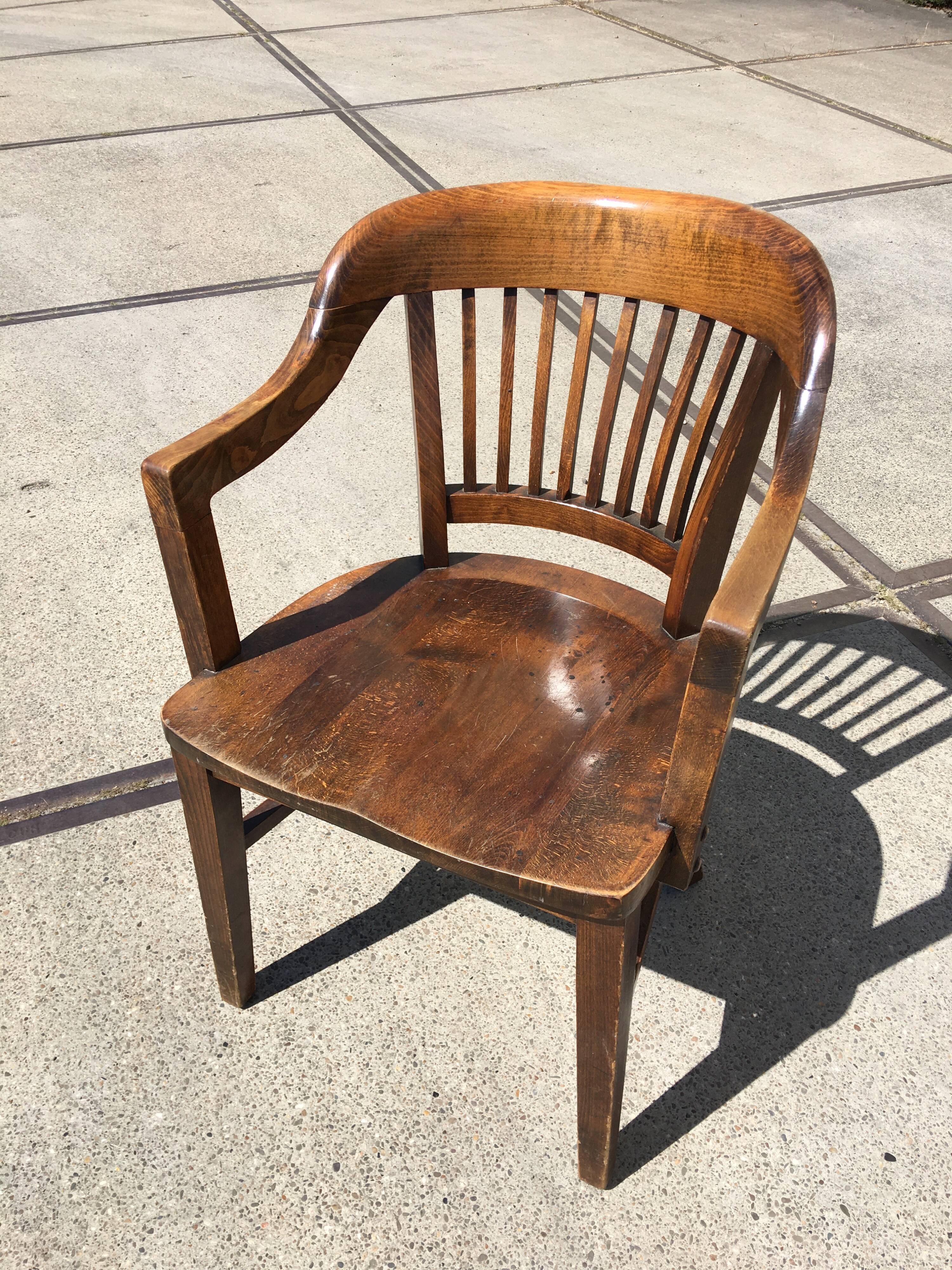 1951 red cedar office armchair