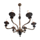 Italian gold coloured chandelier 1970s
