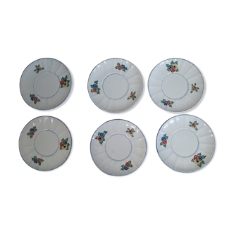 Set of six sub-cups or dessert plates