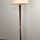Floor lamp in exotic wood and brass