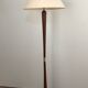 Floor lamp in exotic wood and brass