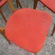 Lot de 6 chaises skai vintage rouge
