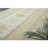 1970s Vintage Turkish Oushak Handmade Wool Cotton Yellow Area Rug 195x306