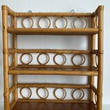 Rattan wall shelf 70s