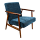 Fauteuil vintage, années 70 bleu - marine comme Lis