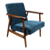 Fauteuil vintage, années 70 bleu - marine comme Lis
