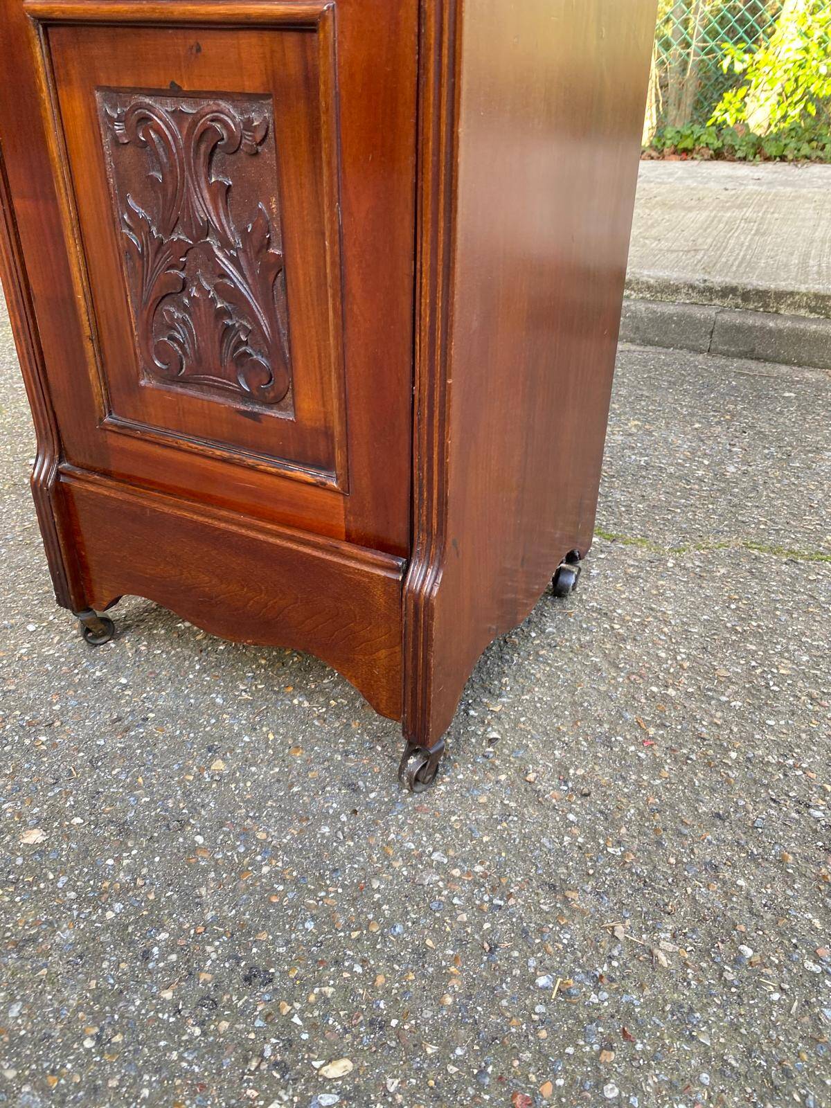Wooden coal cabinet side table accent table
