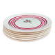 Série de 6 assiettes à dessert terre de fer Gien