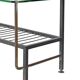 Metal coffee table with glass top