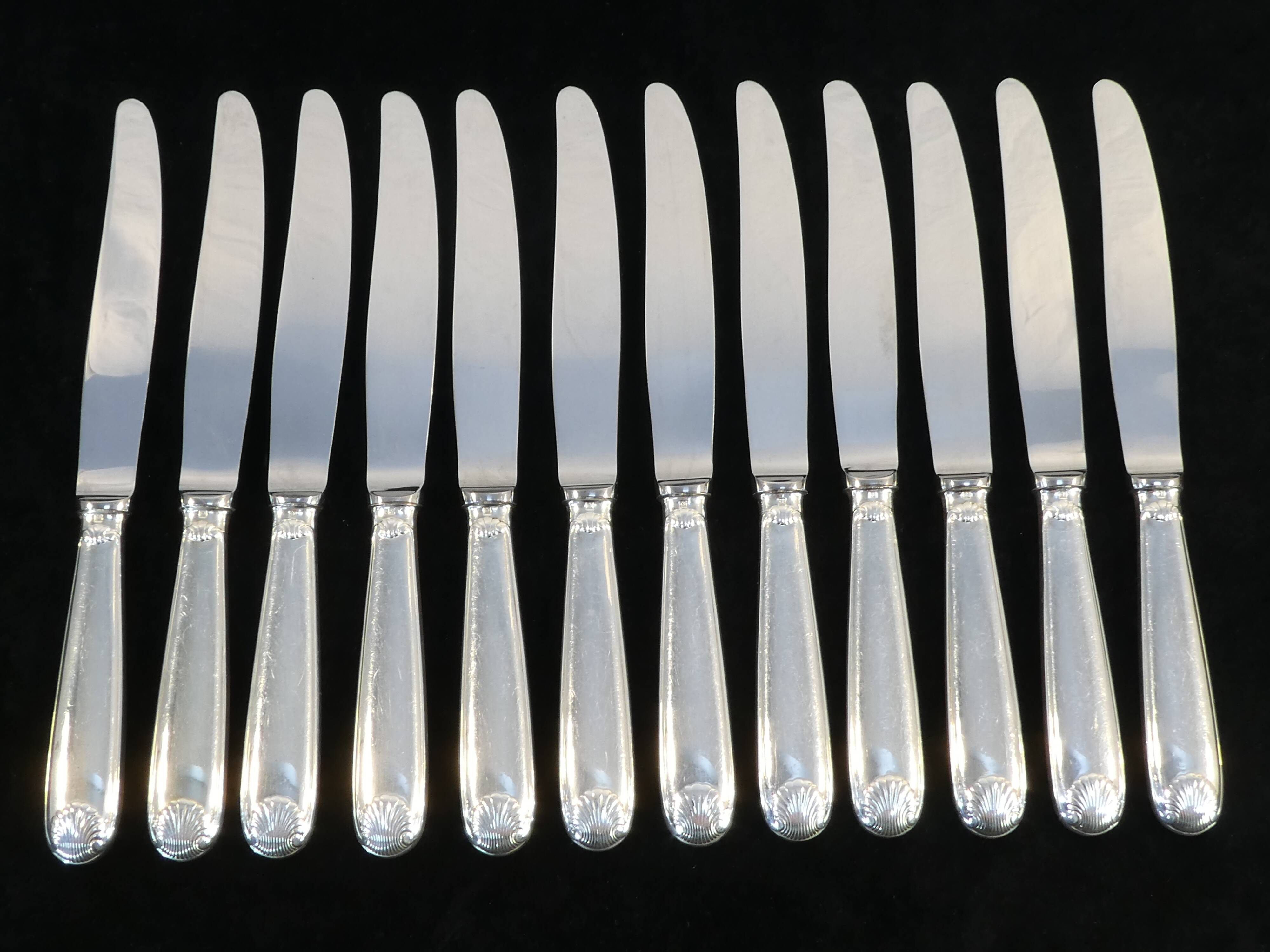 12 large knives CHRISTOFLE model VENDOME