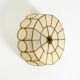 Beautiful round Mid-Century Modern ceiling or wall lamp made of Capiz