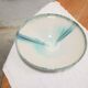 Dish salad basket vintage ceramic fruit basket