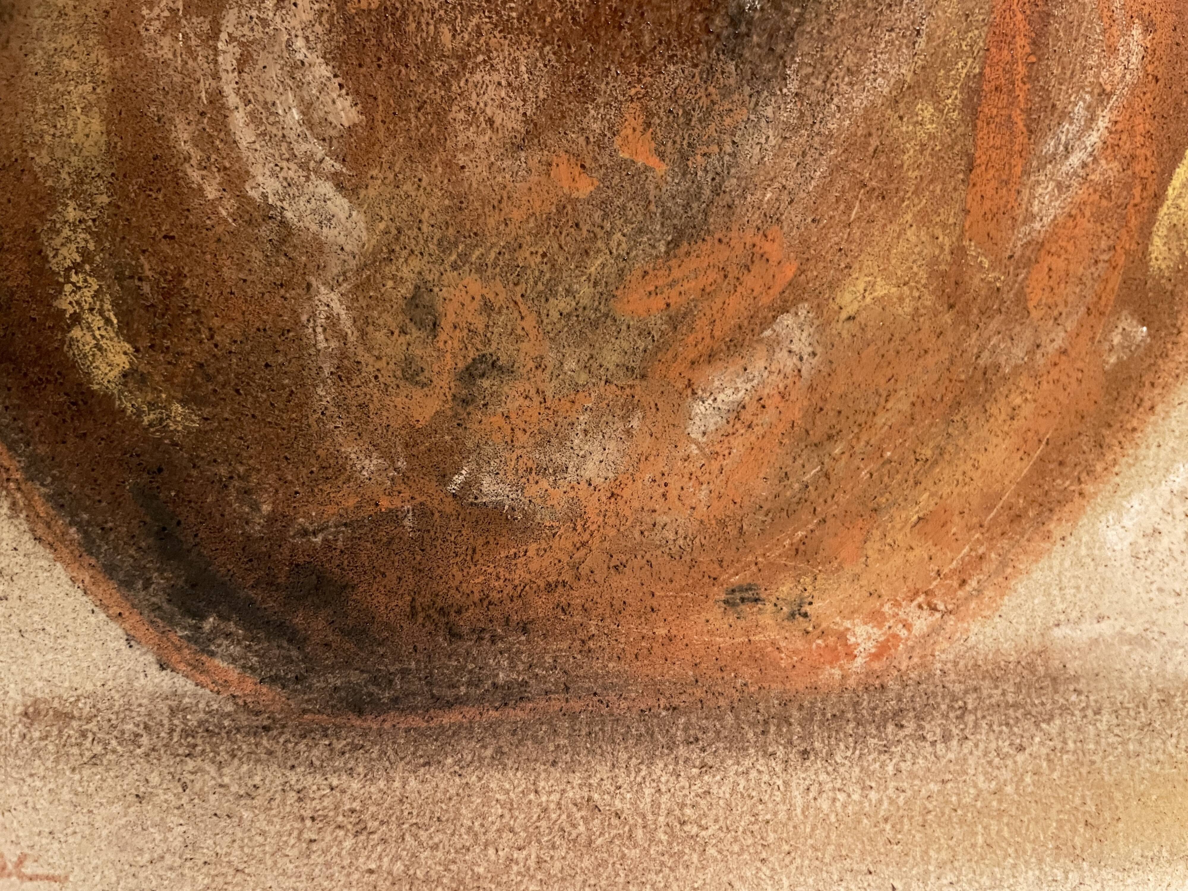 Painting signed pastel still life “Provençal jar”