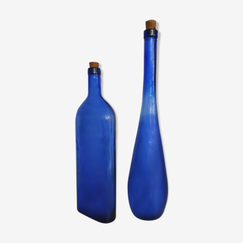 Pair of vintage glass bottles