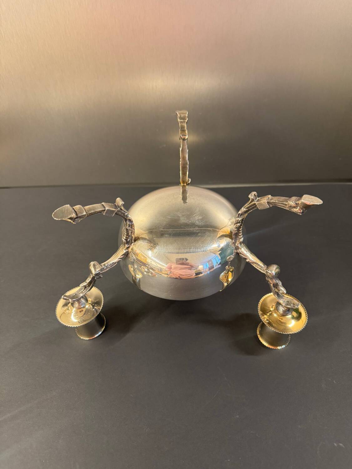 Four-armed, four-legged chandelier, mid-20th century