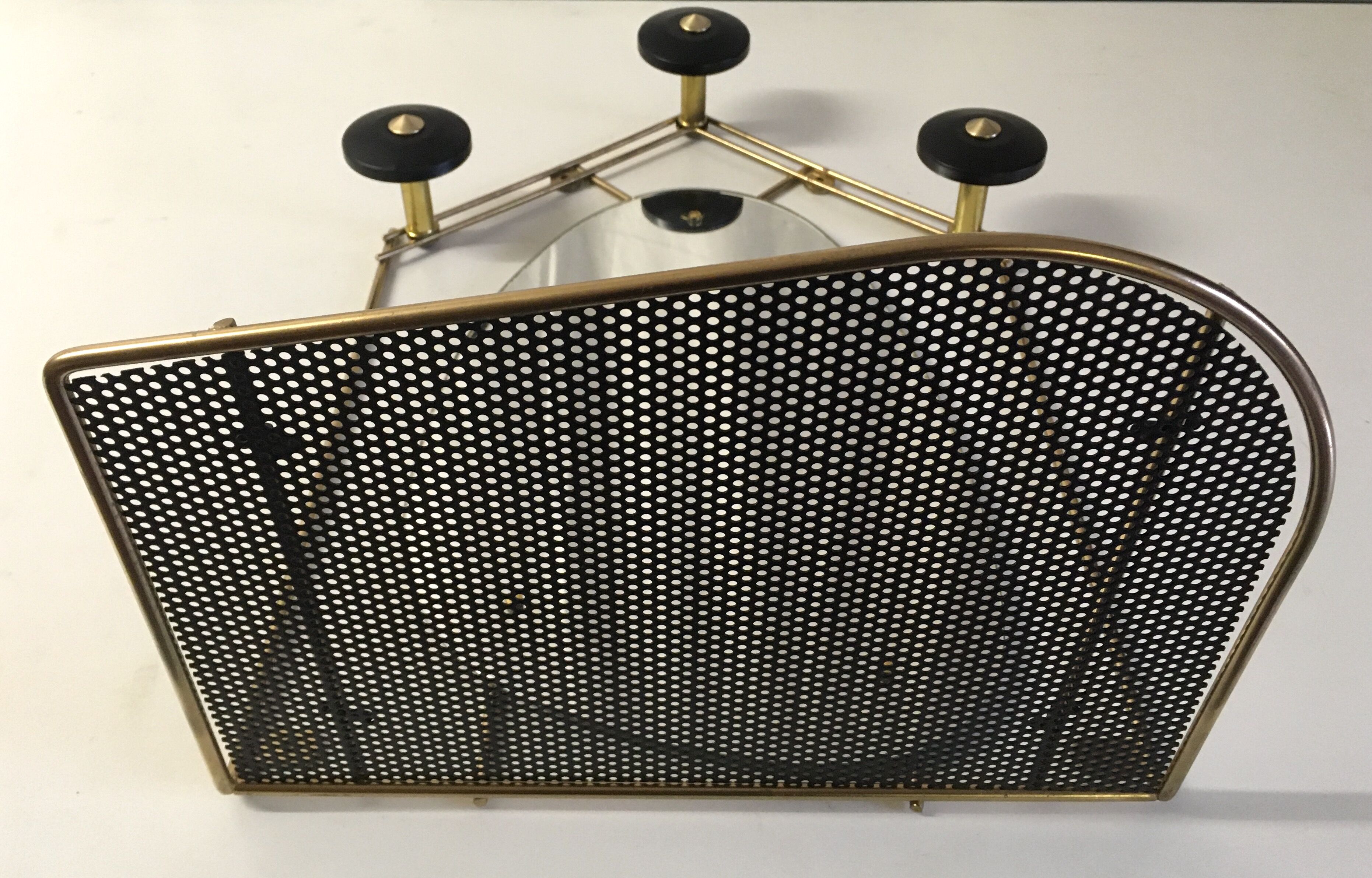 Black and gold metal coat rack., 1950