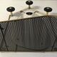 Black and gold metal coat rack., 1950