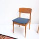 Set of 4 vintage chairs, 1960s–70s retro style, reupholstered.