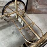Vintage gold bar cart serving trolley