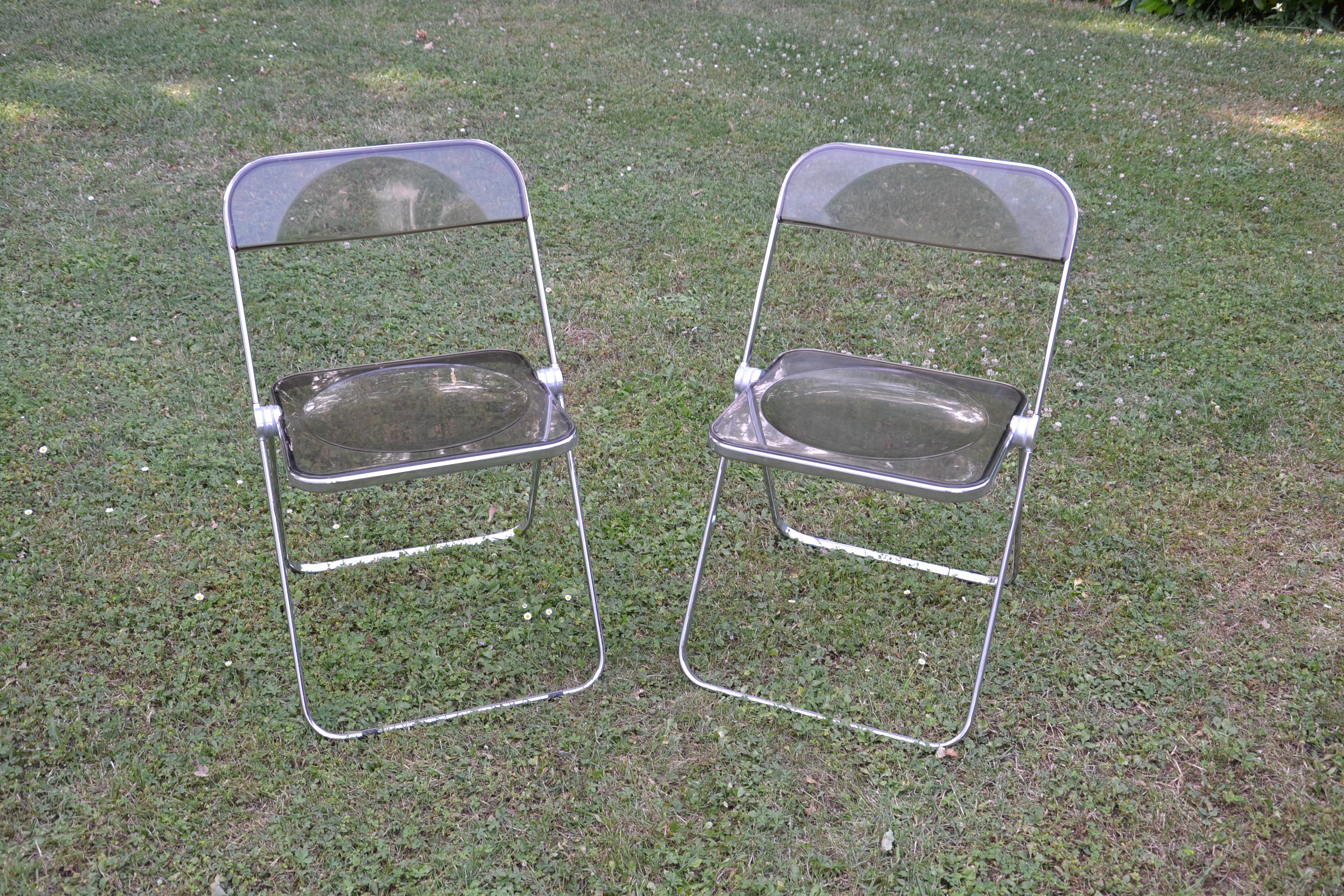 Plia chairs by Giancarlo Piretti for Castelli 1970