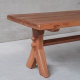 De Puydt Oak Rectangular Brutalist Mid-Century Dining Table