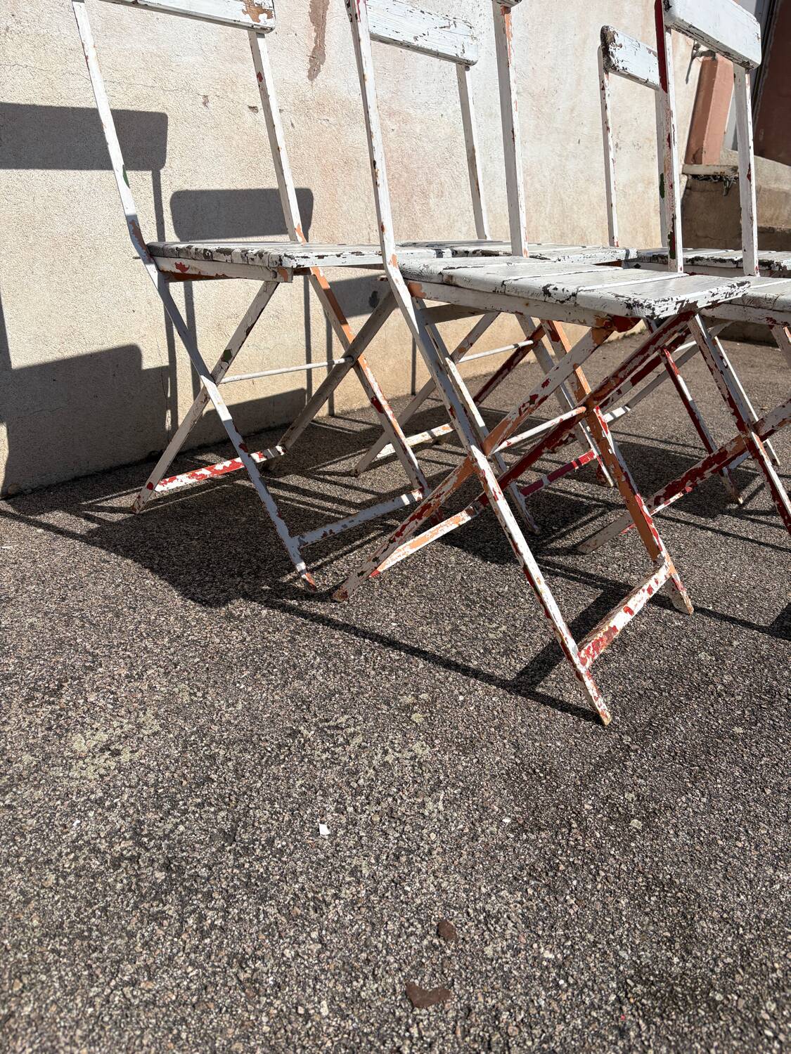 Set of 6 folding garden chairs