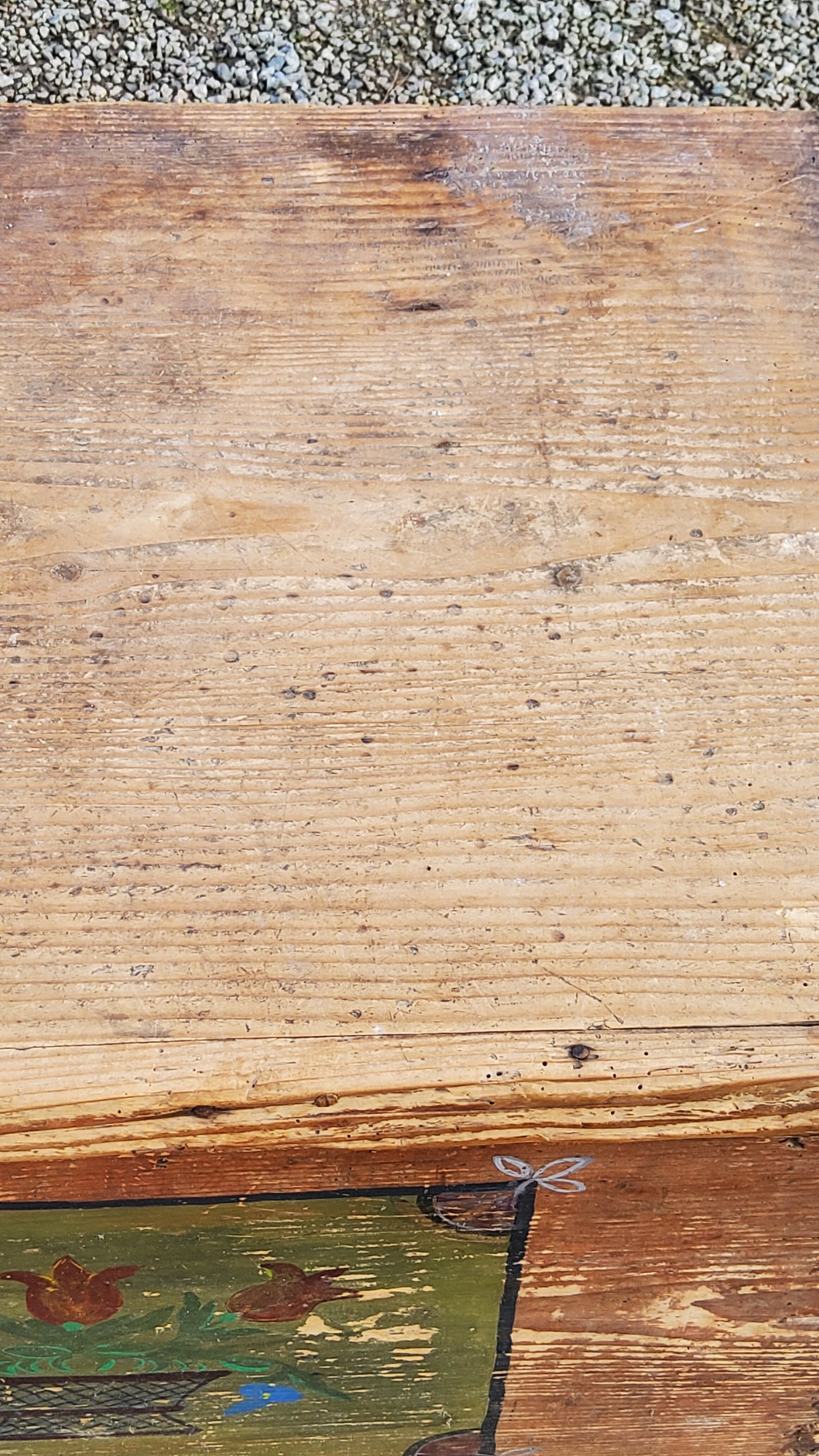 Alsatian polychrome wedding chest eighteenth -nineteenth century