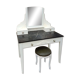 Marble top dressing table with stool