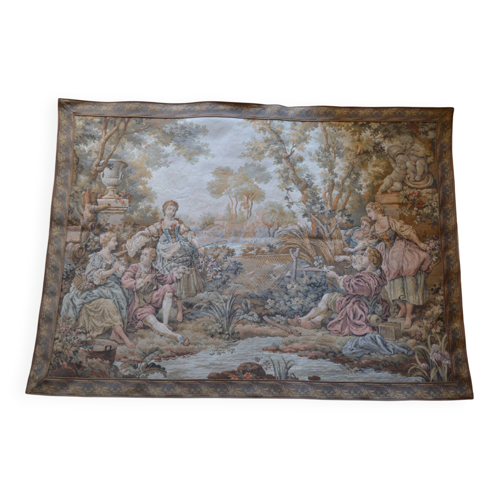"Fishing party of Madame de Maintenon" Classical-inspired tapestry