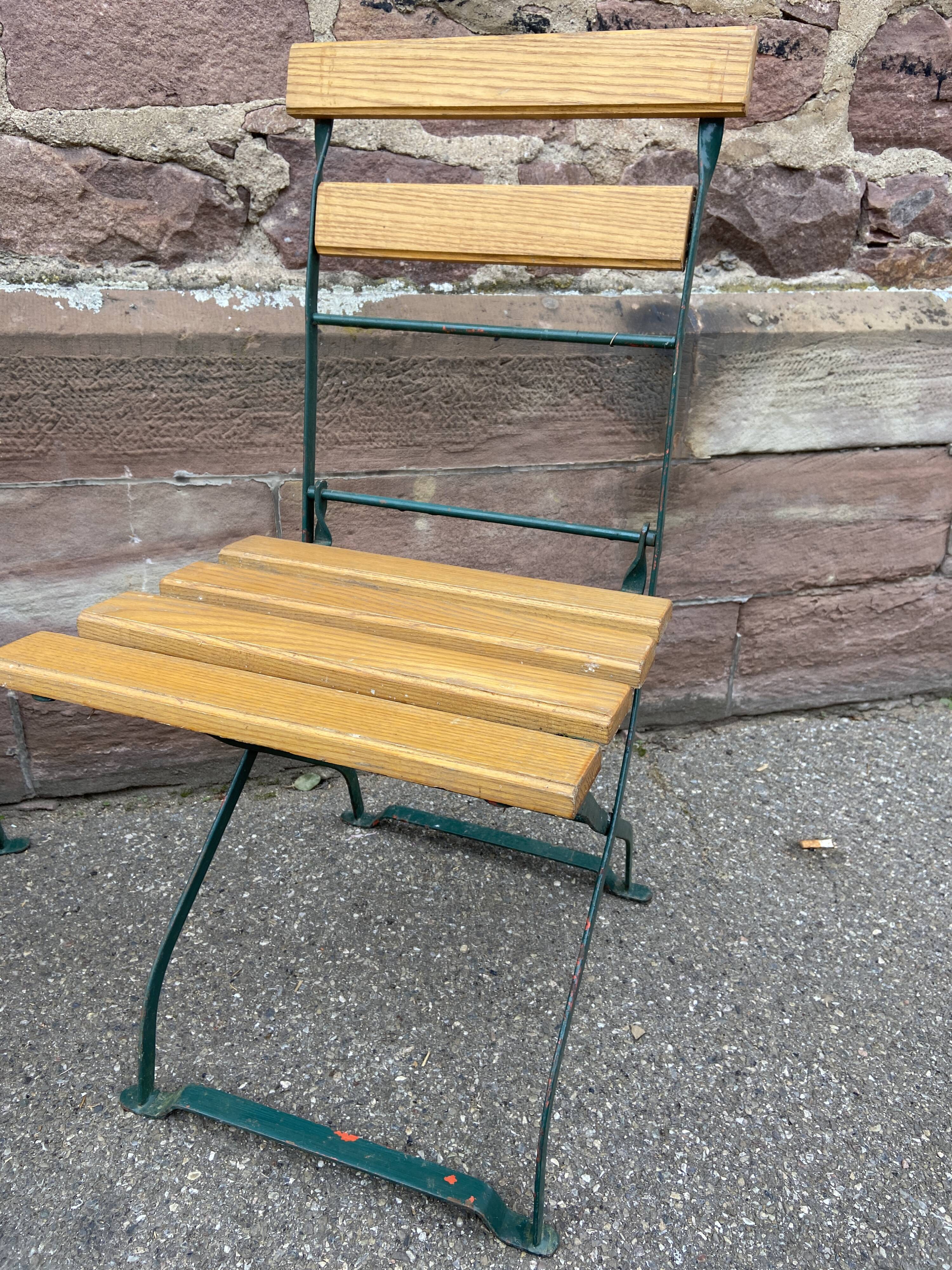 4 chaises de jardin terrasse pliantes vintage