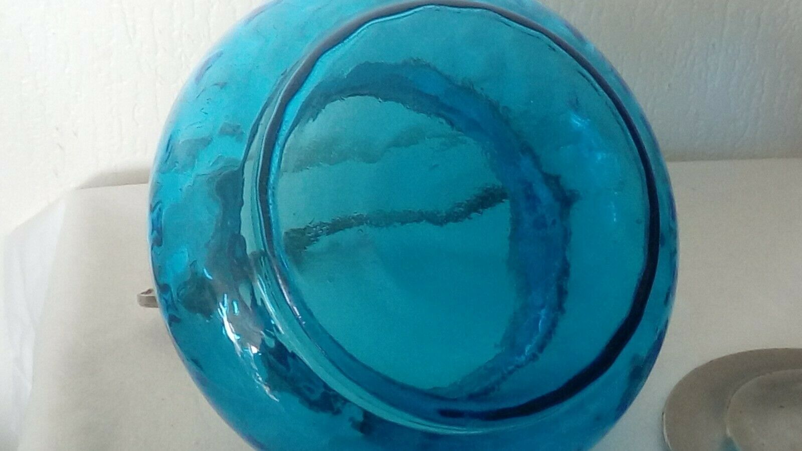Pot to biscuit in verre bleu epoque art new debut xxy