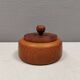 Very beautiful tobacco jar in teak wood with lid of stick-glued teak wood.