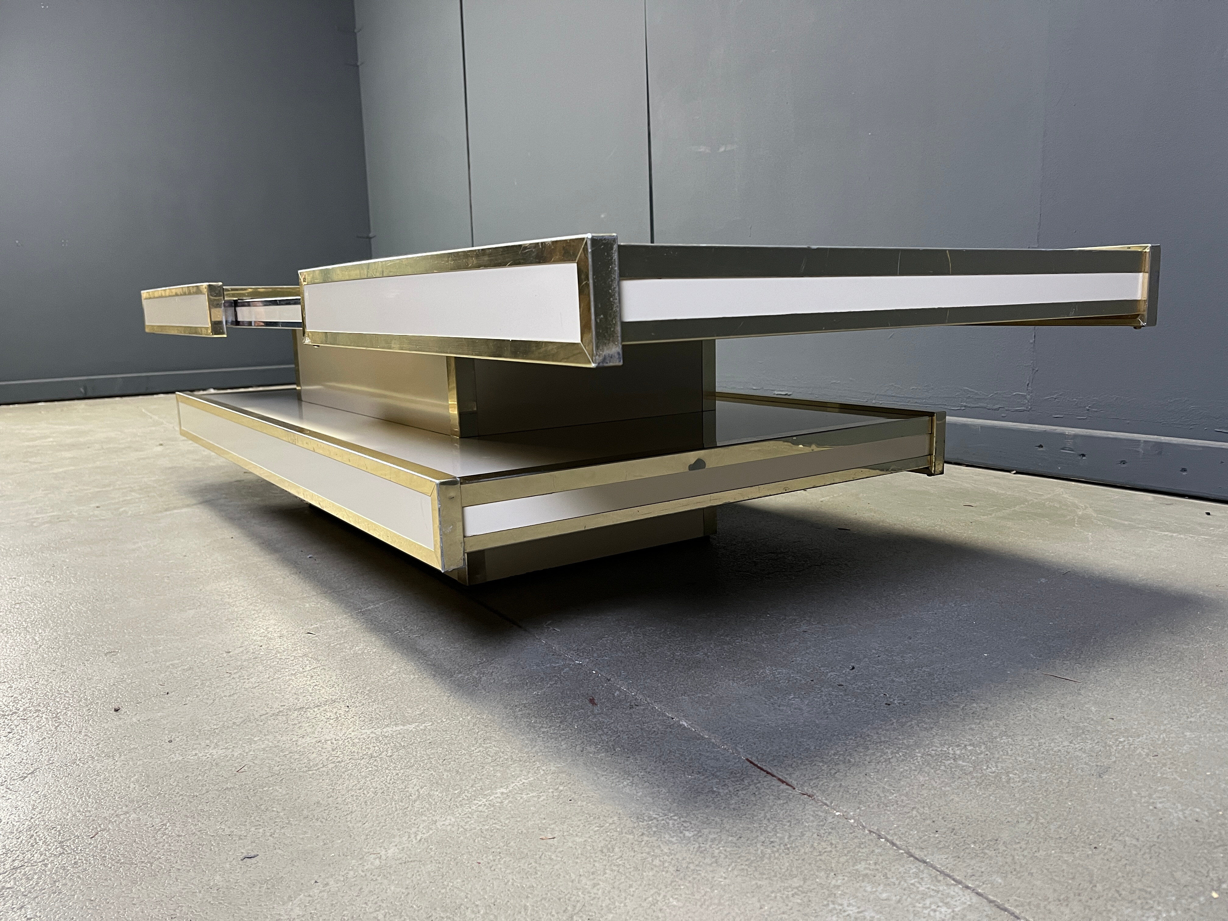 Vintage coffee table by Willy Rizzo for Mario Sabot, 1970s