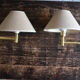 Pair of vintage gold articulated sconces