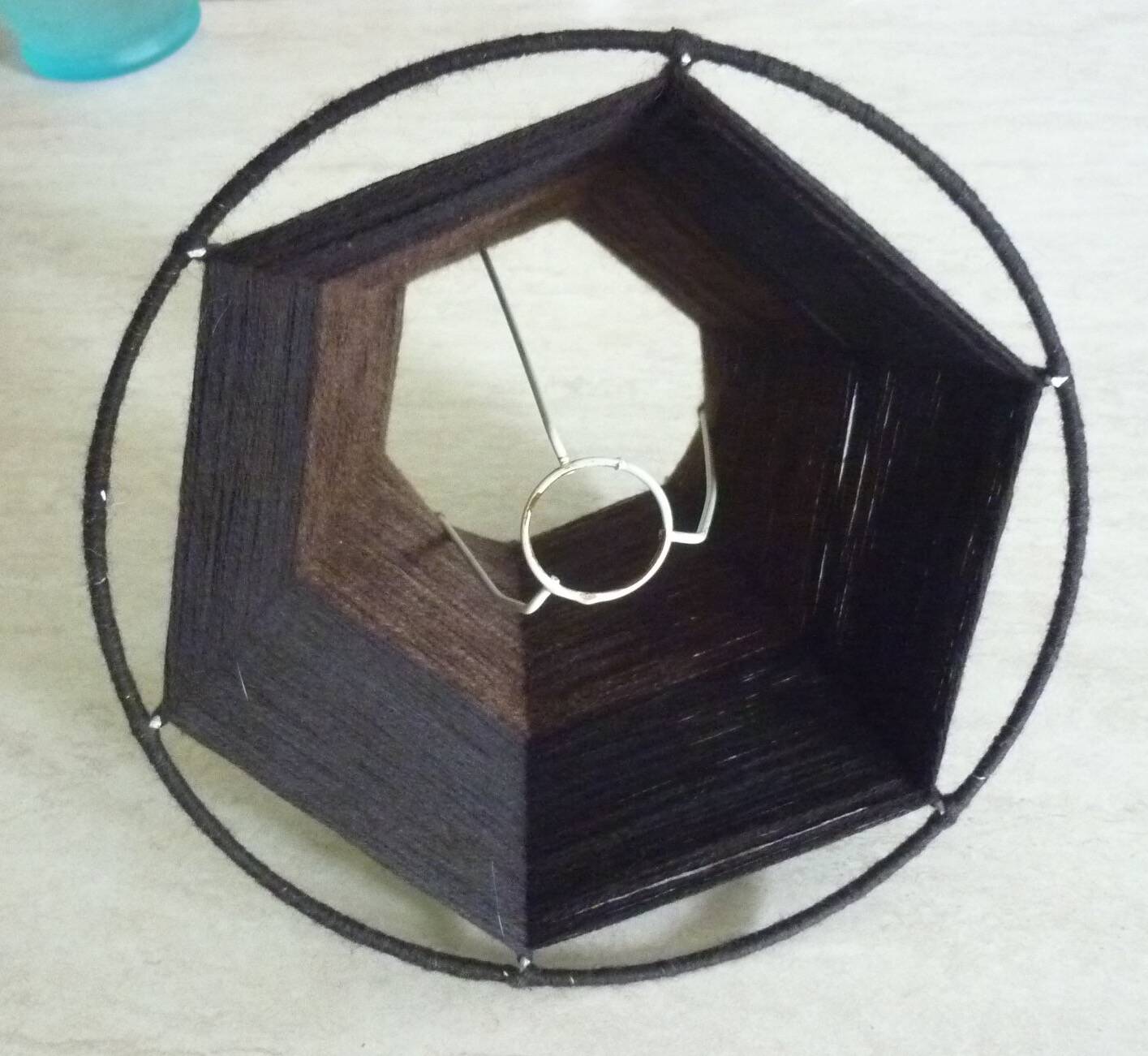 Small brown wool lampshade