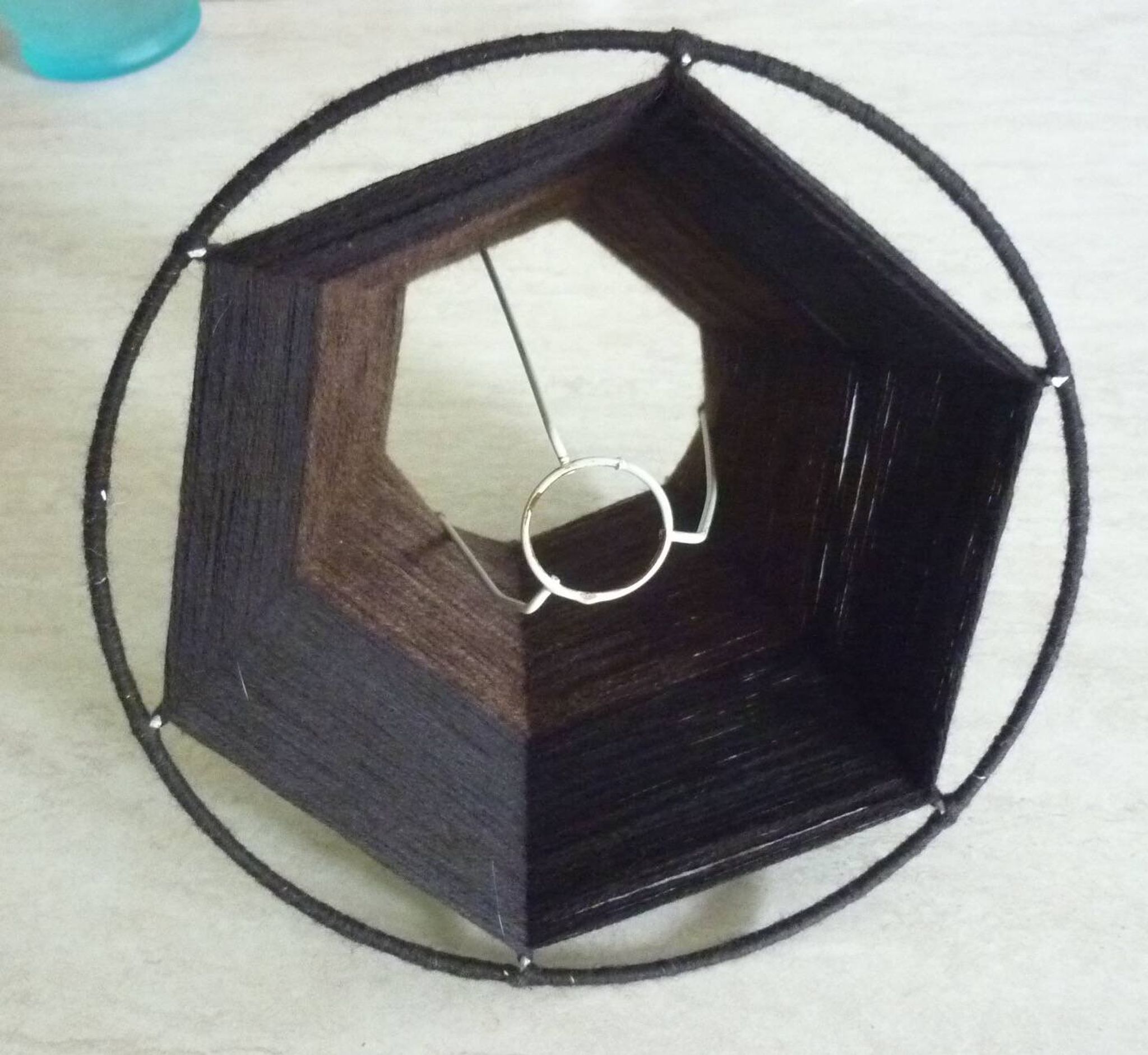 Small brown wool lampshade