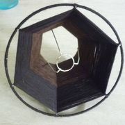Small brown wool lampshade