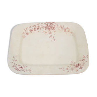 Rectangular serving dish in English earthenware by John Meir & Son, Eton model, iron earth