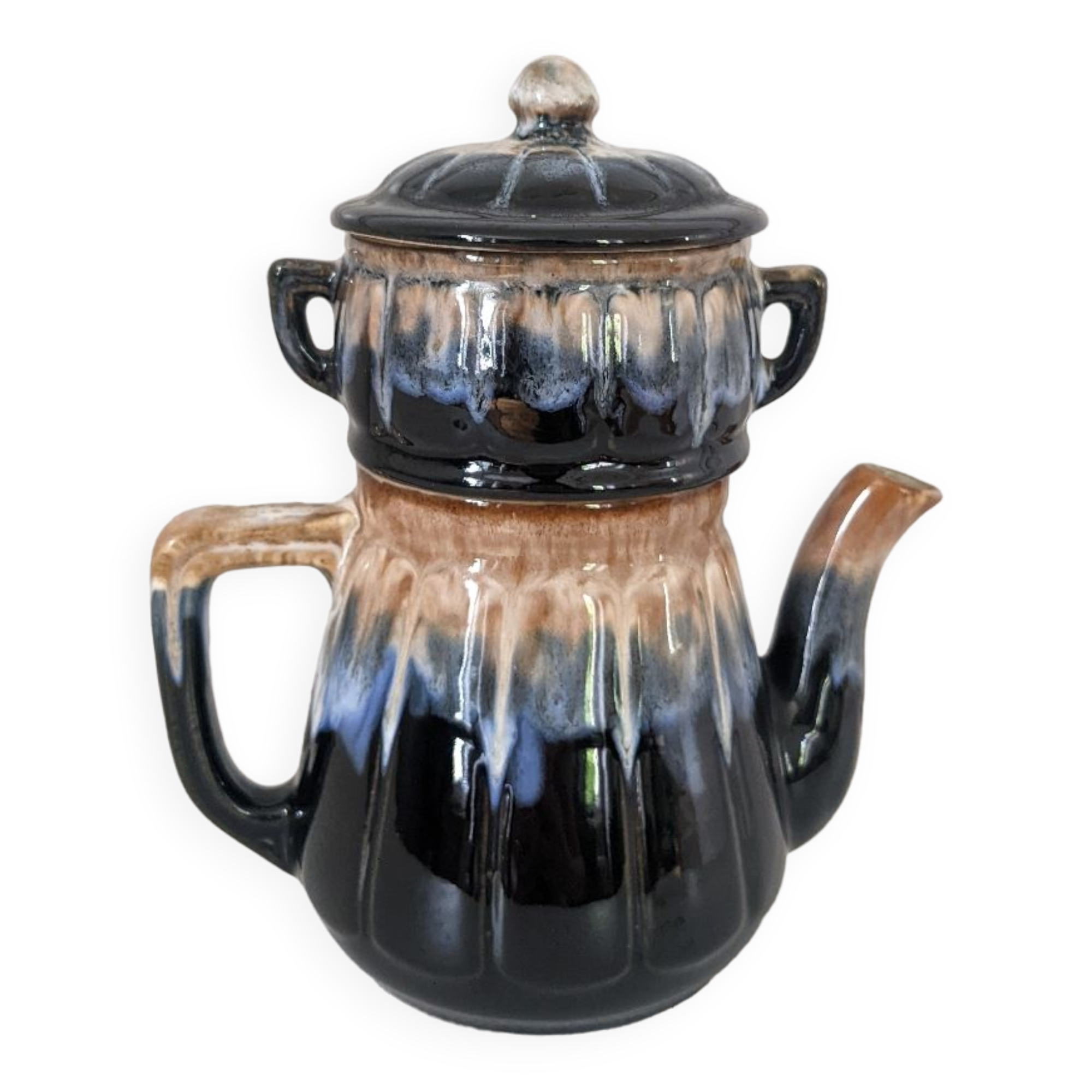 Glazed stoneware coffee maker