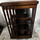 Revolving bookcase in mahogany and marquetry - art deco