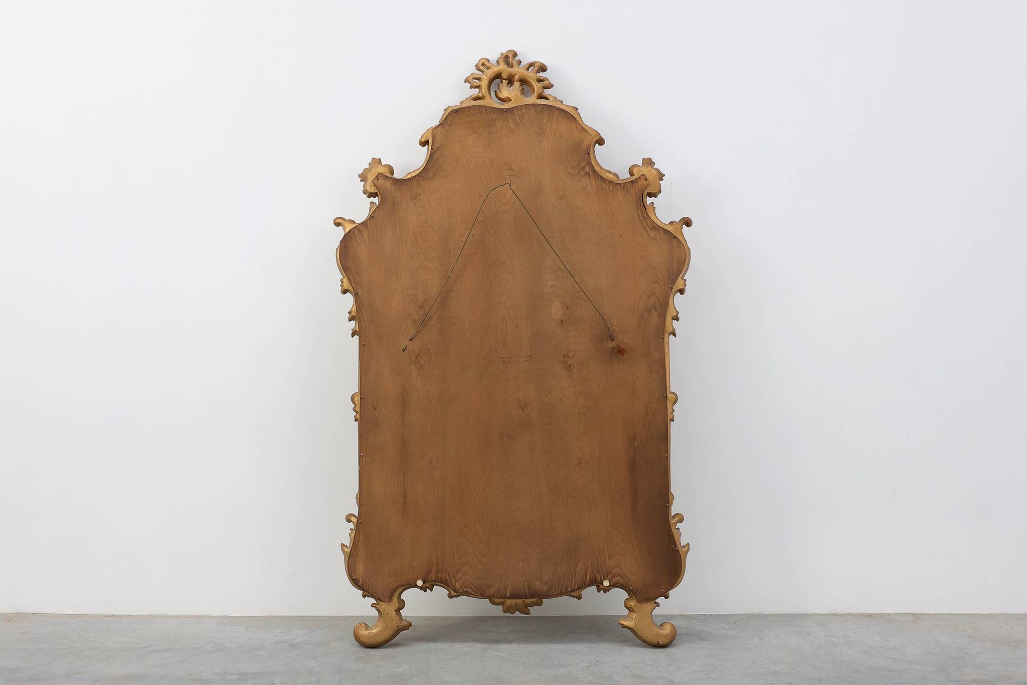 20th century large gilded baroque style mirror by Deknudt, Belgium