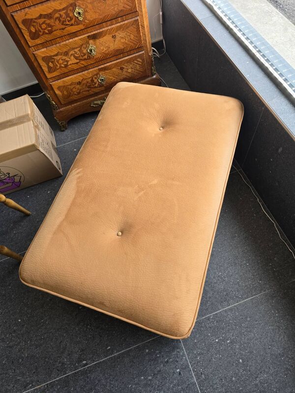 Banquette/ottomane - ''jacques leleu collection'' velours caramel