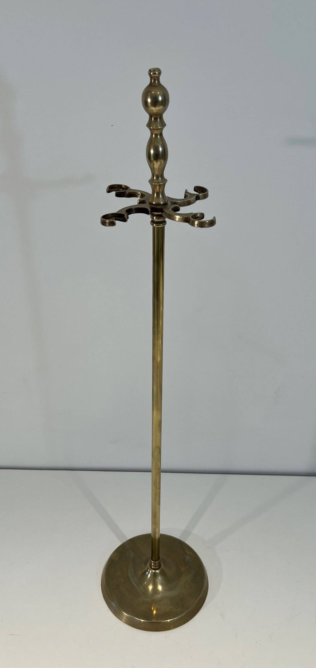 Neoclassical Fire Necessity in Brass with Ball Finials Empi