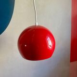 Vintage 70s red ball chandelier