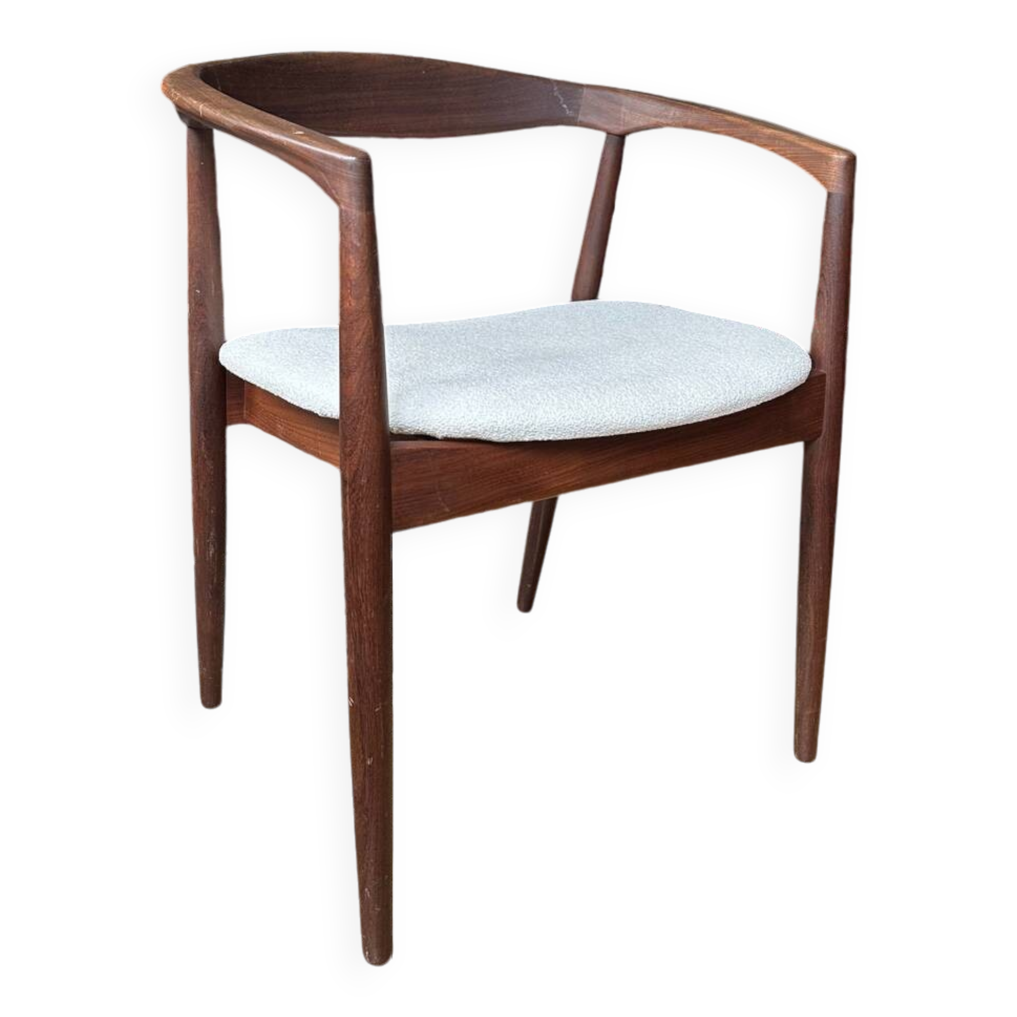 Kai Kristiansen Troja armchair in teak circa 1960.