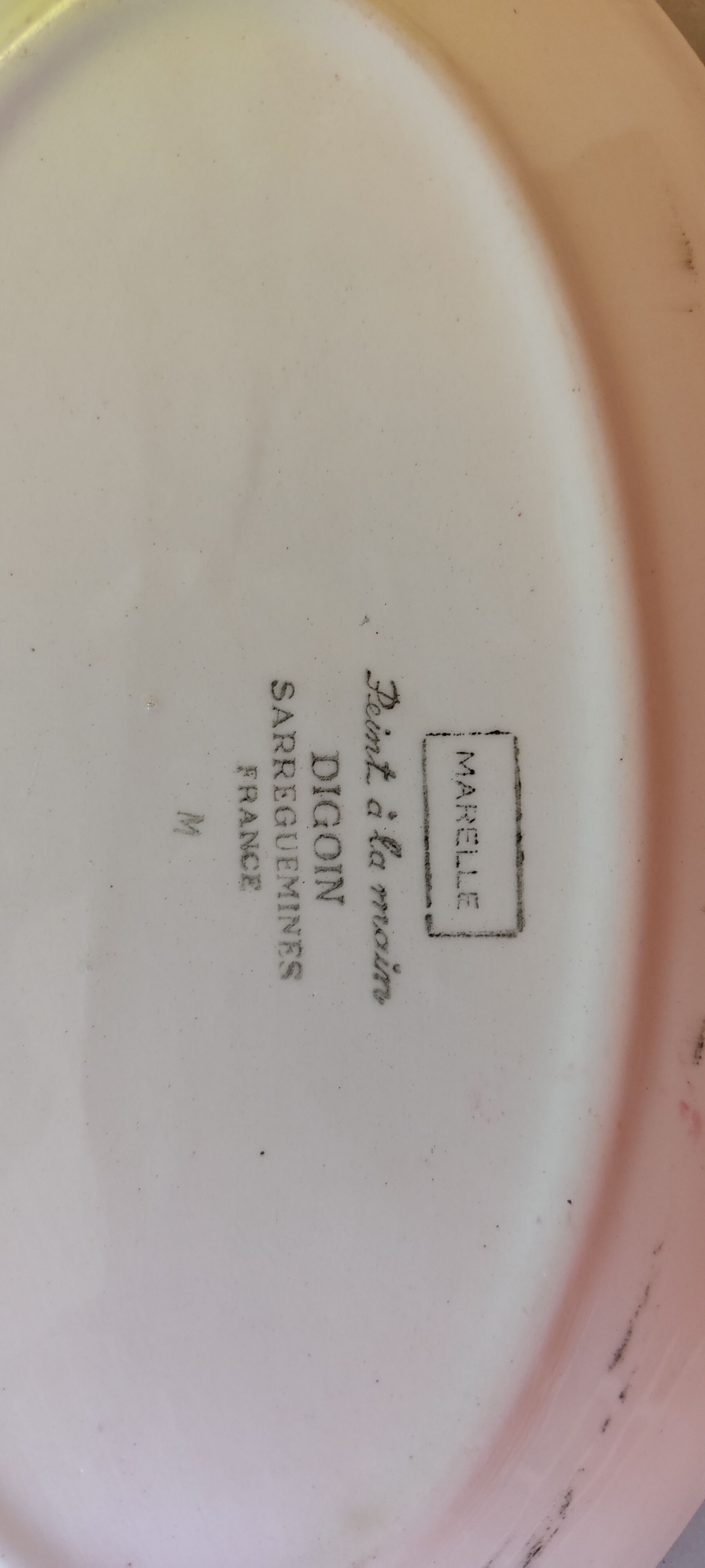 Oval dish Digoin Sarreguemines